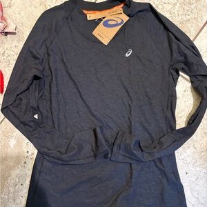 Asics Men's Charcoal Long Sleeve Tee